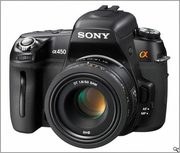 Зеркалка SonyA450 вместе с объективом Sony 50mm F1.8